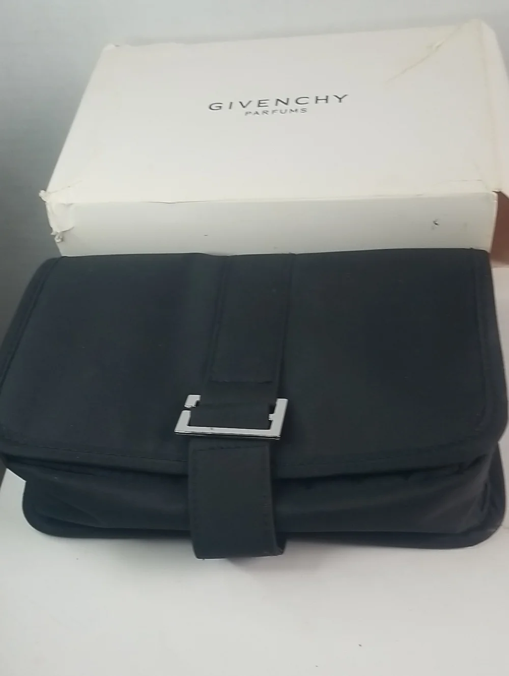 Givenchy Black Women's en's Toiletry Pouch with Silver Hardware
